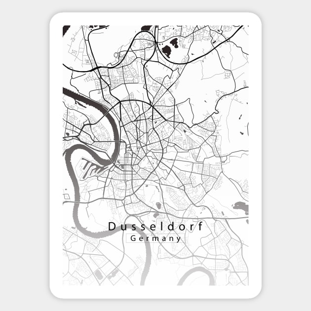 Düsseldorf Germany City Map Sticker by Robin-Niemczyk